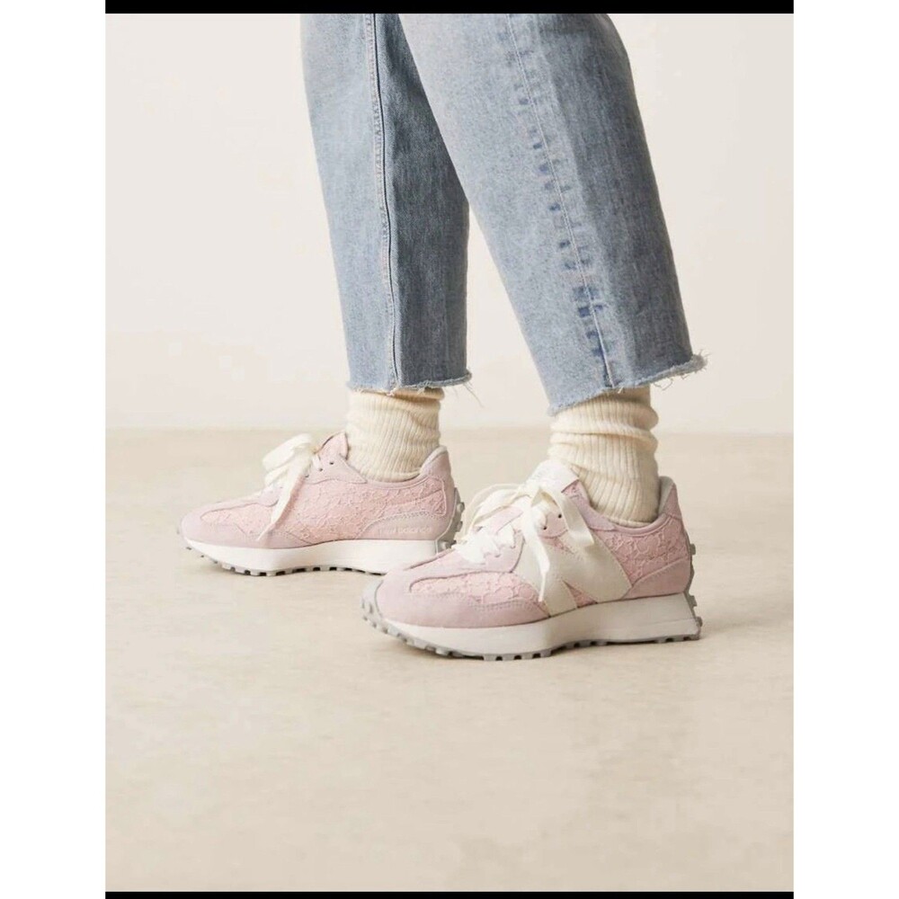 New Rare New Balance 327 Lace Edition Sneakers – Pink/White Women’s Size 7,5 US